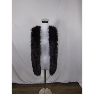 Selby Collection Vest Womens Medium Burgundy Faux Fur Knit Back Open Front Lined